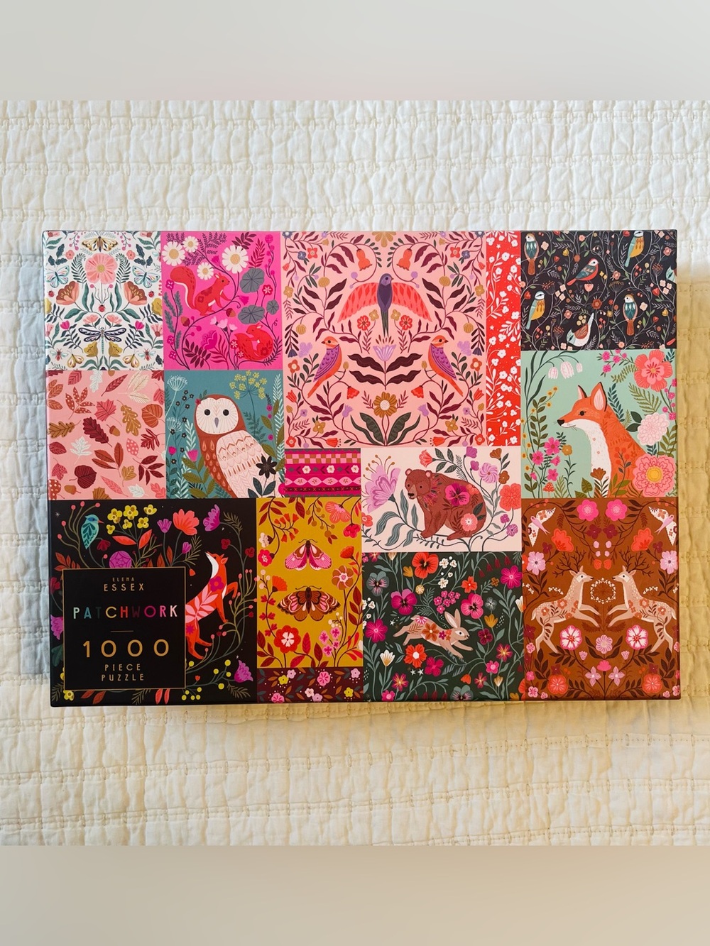 Elena Essex Patchwork Jigsaw Puzzle, 1000 Piece Floral & Woodland Puzzle